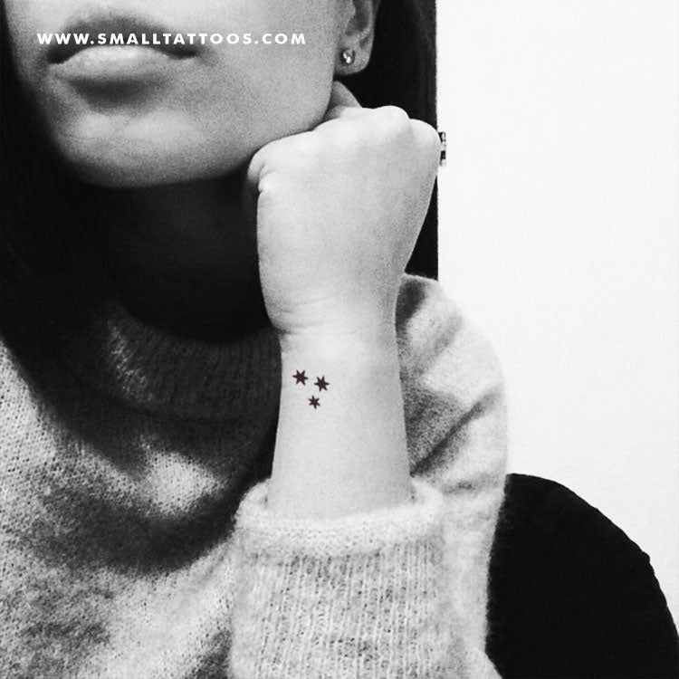 Three Stars Temporary Tattoo (Set of 3) – Small Tattoos